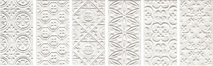 Декор (12.5x25) SQ01F25 Bianco Formelle - Square з колекції Square Impronta