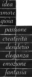 Декор (6.5x13) cmd-015 Dolce Vita Nero Set:9Parole/Words(15Pz) - Mood