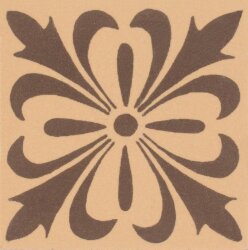 Вставка Cardigan Brown On Buff 5.3x5.3 Victorian Floor Tiles Original Style