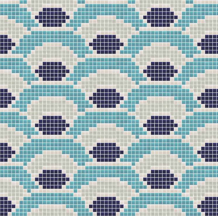 Мозаїка 2,5x2,5 Mare Magnum Osaka Glossy-Mediterranean Sea з колекції Mediterranean Sea Hisbalit