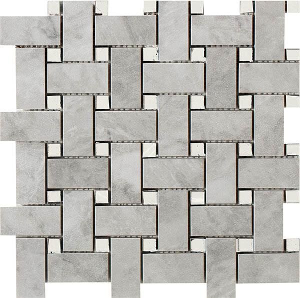 Мозаїка Grigio Versilia Mosaico Basketwave Fade 30x30 Lux Experience Impronta з колекції Lux Experience Impronta