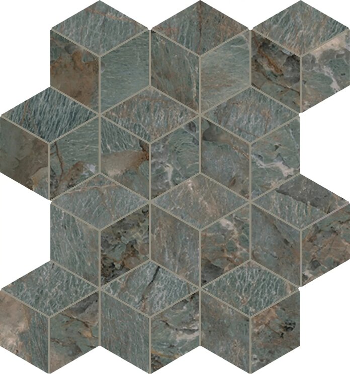 Мозаїка 30x30 I668 FYR.GREEN TESS.ROMBI REFLEX Marca Corona Foyer Royal з колекції Foyer Royal Marca Corona