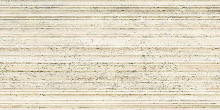 Плитка Trav Bianco Vein Cut Ribbed Sq - 60x120 TR01BAR I Travertini з колекції I Travertini Impronta