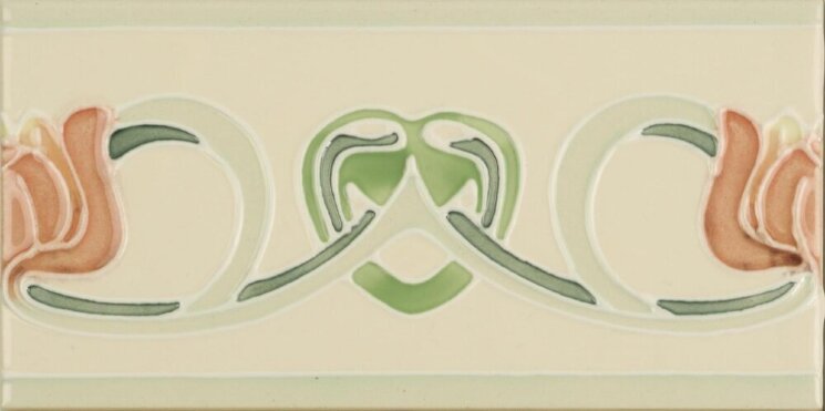 Бордюр Lotus Flower Border 7.6x15.2 Artworks Colonial White Original Style з колекції Artworks Colonial White Original Style
