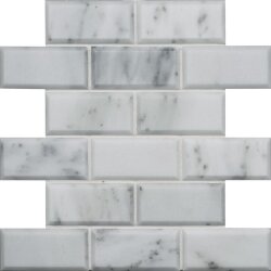 Мозаїка Viano White Honed Bevel Brickbond Mosaic 26.1x30.5 Earthworks Original Style