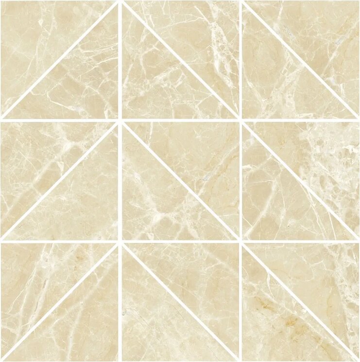 Мозаїка 29.6x29.6 0509160 Lush Mos.Tri.L.Beige Roberto Cavalli Lush з колекції Lush Roberto Cavalli