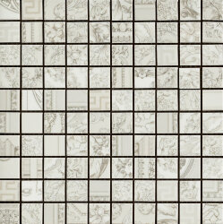 Мозаїка (25x25) 00689100 Mosaico Patch. Bianco - Gold