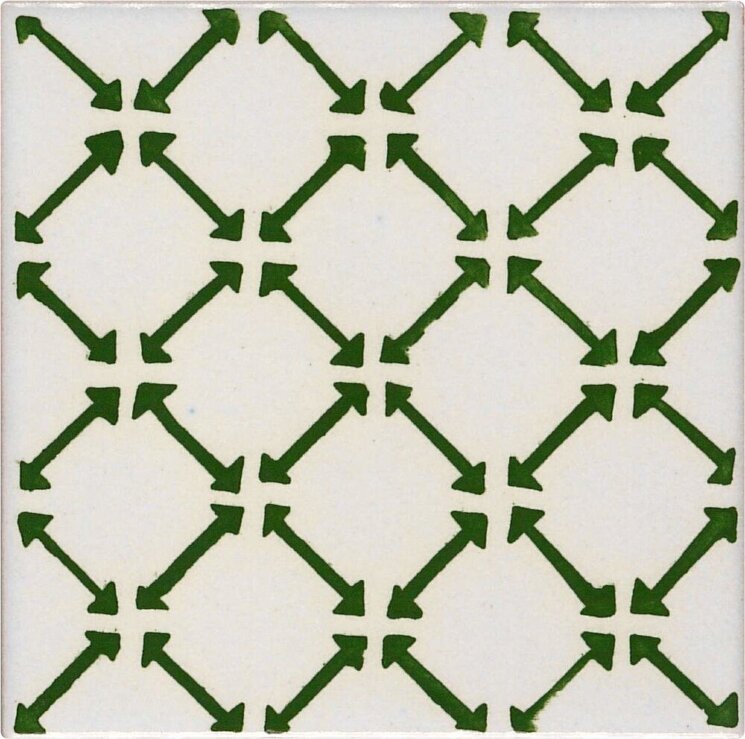 Плитка (10x10) CI NC/18 SC43 Verde su fondo P/8 bianco puro - Novecento з колекції Novecento Made a Mano Плитка (10x10) CI NC/18 SC43 Verde su fondo P/8 bianco puro - Novecento з колекції Novecento Made a Mano