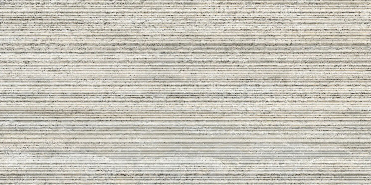Плитка Trav Grigio Vein Cut Ribbed Sq - 60x120 TR05BAR I Travertini з колекції I Travertini Impronta