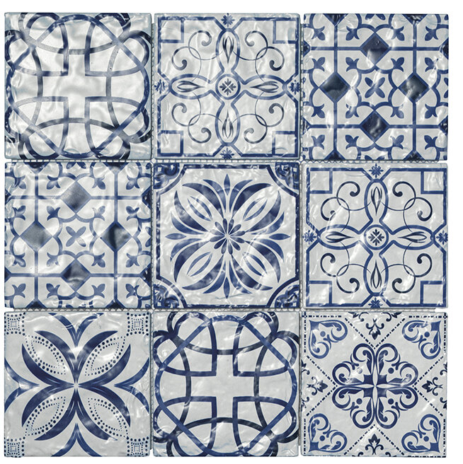 Мозаїка 30x30 0409/Rt06 - 10 Retro Blue/10 - Retro з колекції Retro Boxer