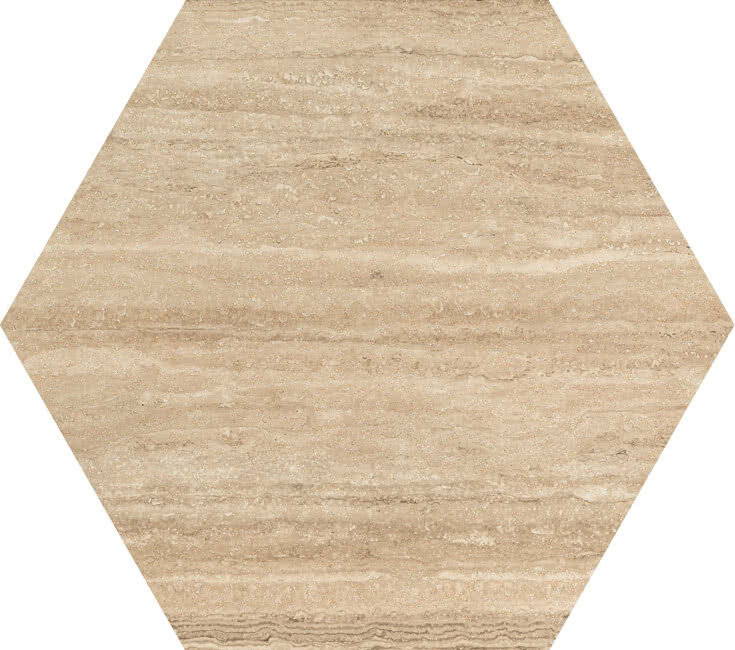 Декор (12.5x10.8) Esagono L6,2 Travertino Classico Lev 5Pl - Slimtech Nest з колекції Slimtech Nest Lea