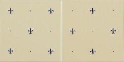 Декор Fleur De Lis Royal Blue 15.2x30.4 Artworks Colonial White Original Style