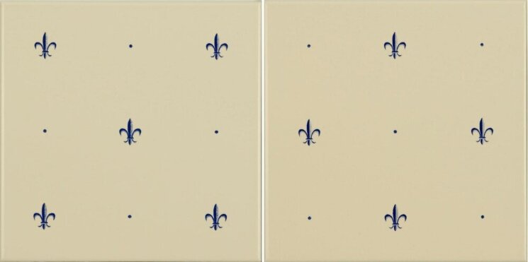 Декор Fleur De Lis Royal Blue 15.2x30.4 Artworks Colonial White Original Style з колекції Artworks Colonial White Original Style
