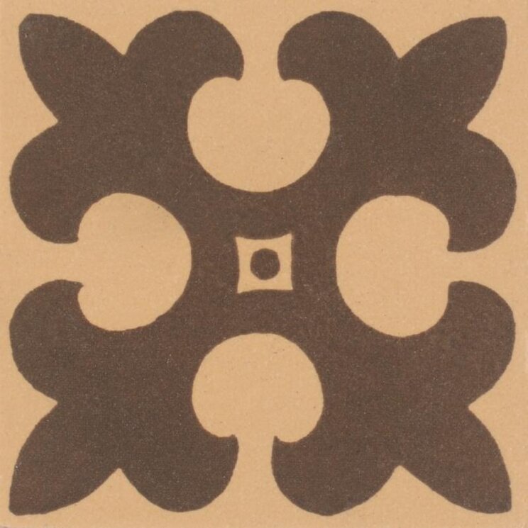 Вставка Gordon Brown On Buff 5.3x5.3 Victorian Floor Tiles Original Style з колекції Victorian Floor Tiles Original Style