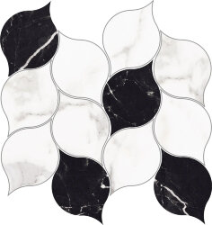 Мозаїка Capitol/Luxury White/Black Hojas Pulido - 27.2x28.9  Capitol Мозаїка Capitol/Luxury White/Black Hojas Pulido - 27.2x28.9  Capitol