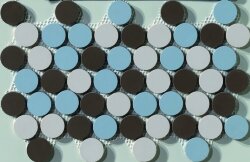 Мозаїка (35x20.5) 7654A- (Diam.3,5)Mixamoka/Powderblue/Pearlsurete - Smarties