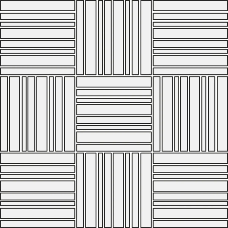 Мозаїка Mos List Tatami White - 30x30 1006473 Tatami з колекції Tatami Isla Tiles