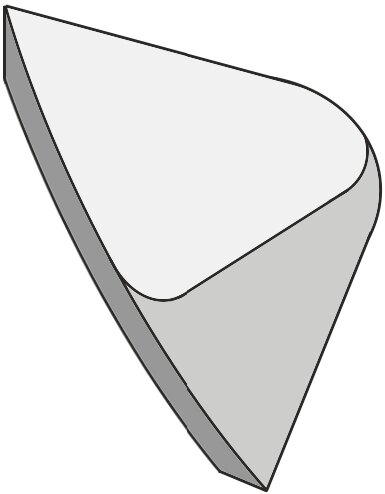 L-елемент (3.14x1.53) angolo esterno folded (azuro turchino) - Rhumbus з колекції Rhumbus Petracers