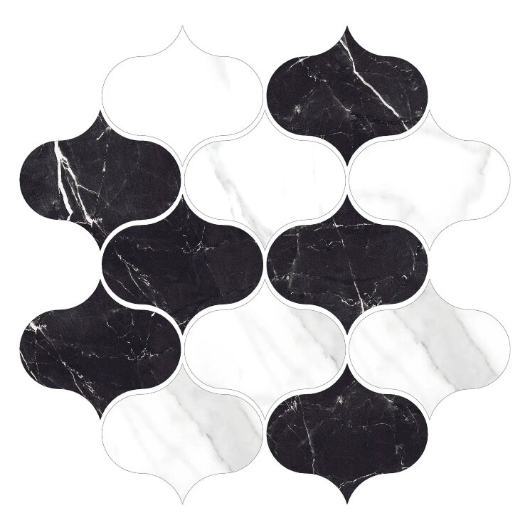 Мозаїка Capitol/Luxury White/Black Ornas Pulido - 28.6x29.8  Capitol з колекції Capitol Halcon