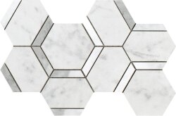 Мозаїка Grigio Versilia/Statuarietto Mosaico Esagona Decoro Mix 20x34 Lux Experience Impronta Мозаїка Grigio Versilia/Statuarietto Mosaico Esagona Decoro Mix 20x34 Lux Experience Impronta