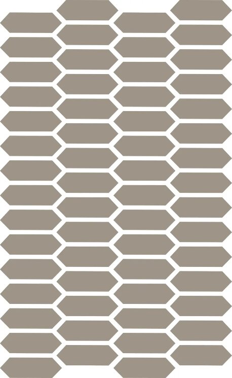 Мозаїка 27x40 XXS Losanga GRIGIO Etruria XXS з колекції XXS Etruria