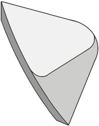 L-елемент (3.14x1.53) angolo esterno folded (bianco lucido) - Rhumbus