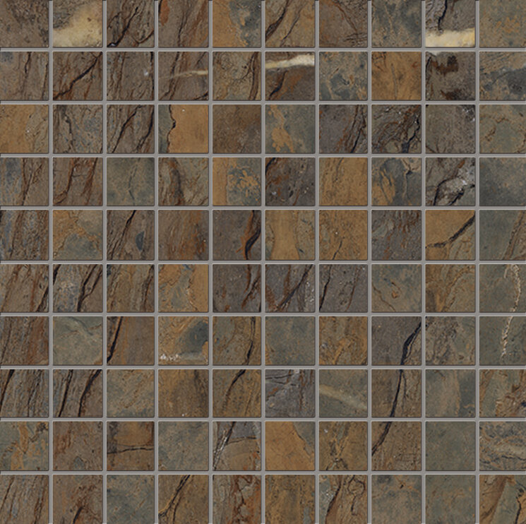 Мозаїка 30x30 Mosaico Fossil Brown Malevic Naturale - Tele di Marmo Reloaded - E0QM з колекції Tele di Marmo Reloaded Emilceramica