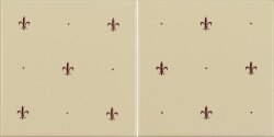 Декор Fleur De Lis Burgundy 15.2x30.4 Artworks Colonial White Original Style