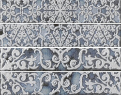 Декор (4.5x23) 16843- Brickart Decoro(Set 4Pz)Heritage Blue - Brickart