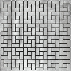 Мозаїка (30x30) 801091 Mosaico Incastro Alluminio Graffiato - Alluminio