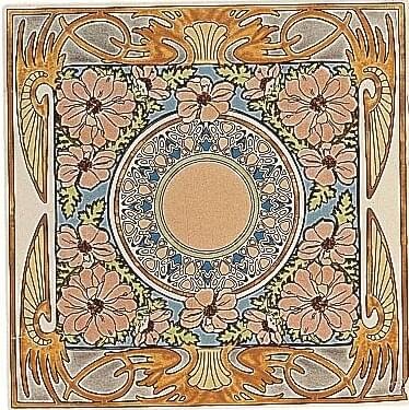 Декор Evening Reverie Single Floral Tile 15.2x15.2 Artworks Colonial White Original Style з колекції Artworks Colonial White Original Style