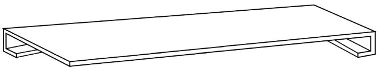 Кутова сходинка (30.5x122.6) LEVEL ANGOLARE COSTA RETTA DX WHITE x4 - Level з колекції Level Tuscania