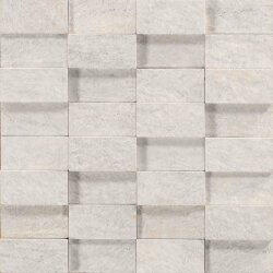 Мозаїка 29x29 Quarzite Bianco Mosaico3 D - Realstone_Quarzite - R08X
