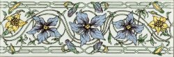 Бордюр Trailing Periwinkleblue 5x15.2 Artworks Brilliant White Original Style