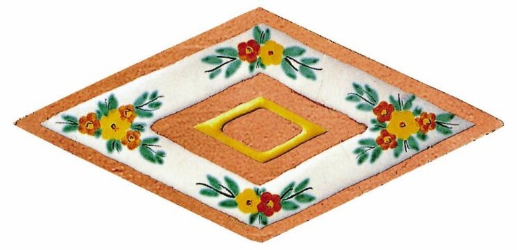 Декор (15x30) Rombo Priscilla Rombi - Cotto Salernitano з колекції Cotto Salernitano Giovanni De Maio