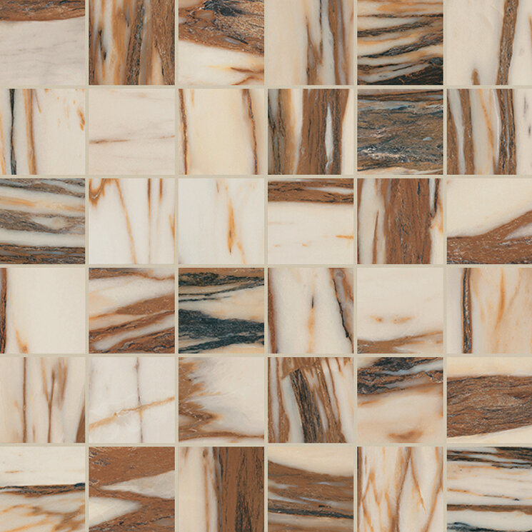 Мозаїка 30x30 Calacatta Copper Wa 01 Luc Mosaico 36 T - Wanderlast - AUE7 з колекції Wanderlast Mirage