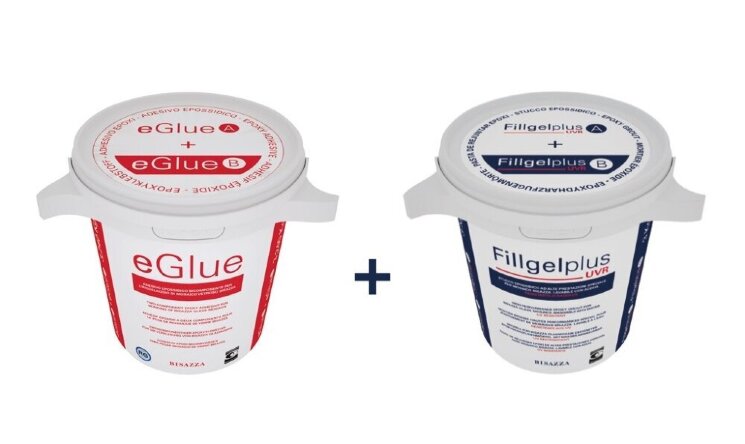 Суміші () Epoxy Installation Kit Uvr E Glue +Fillgel 3302 Grigio Ghiaccio - Adhesives and Grouts з колекції Adhesives and Grouts Bisazza