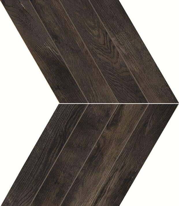Мозаїка Chevron Mono Nero Bruciato 29.4x34 Provoak Provenza з колекції Provoak Provenza