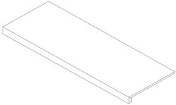 Сходинка (33x150) CGI1 Art Cement Gradone Rt C/Profilo Incollato - Art