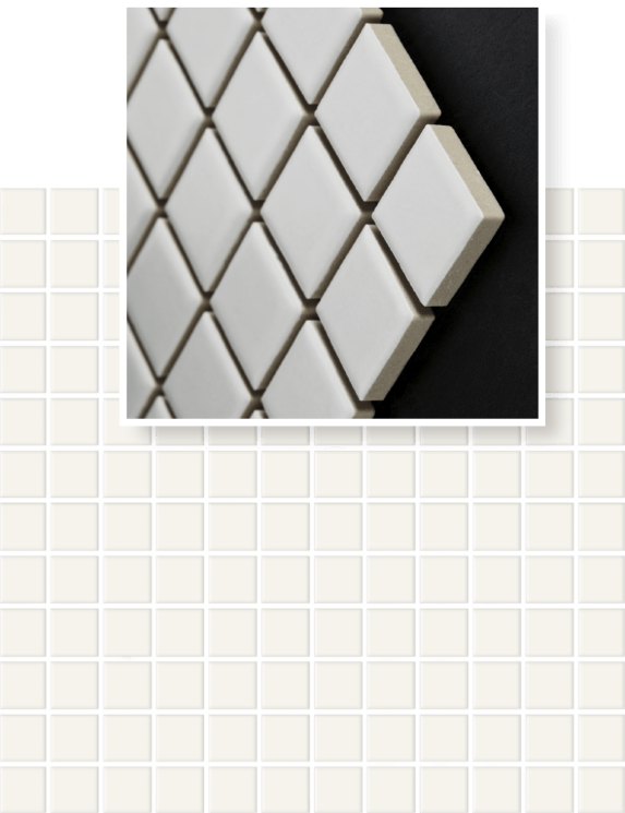 Мозаїка 29.8x29.8 Albir Bianco Mozaika Prasowana K.2,3X2,3 з колекції Altea-Albir Paradyz