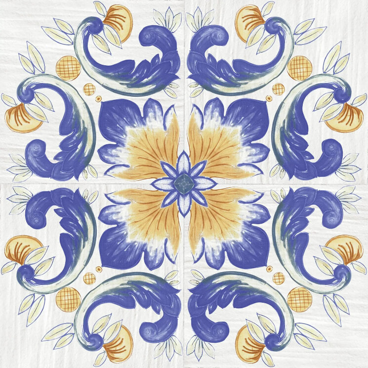 Плитка Cotto Mediterraneo Decoro Capri Luc - 22x22 S2201 Cotto Mediterraneo з колекції Cotto Mediterraneo Savoia