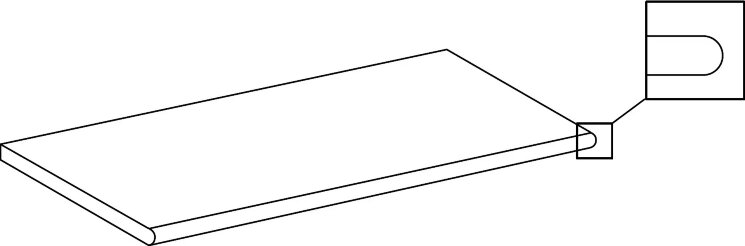 Сходинка 50x100 120809 Light Sto.Two Gradone Con Toro Bordo Rett. Century Stonerock з колекції Stonerock Century