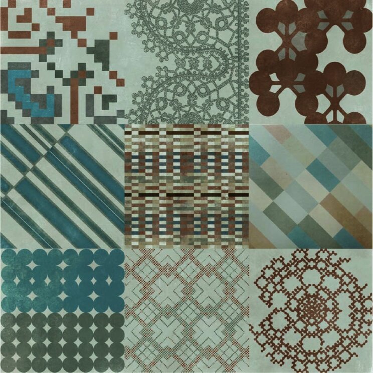 Плитка (20x20) PUACM02 Azulej Combination Gri - Azulej з колекції Azulej Mutina