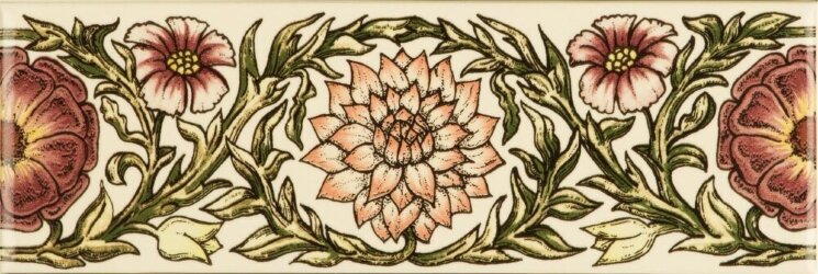 Бордюр Knot Garden Pink 5x15.2 Artworks Colonial White Original Style з колекції Artworks Colonial White Original Style