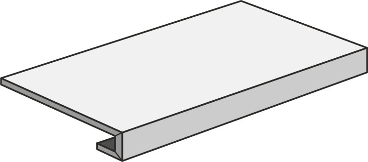 Сходинка 33x80 Metal Greige(6 Mm) Gradino Costaretta - Metal - 140346 з колекції Metal Ava