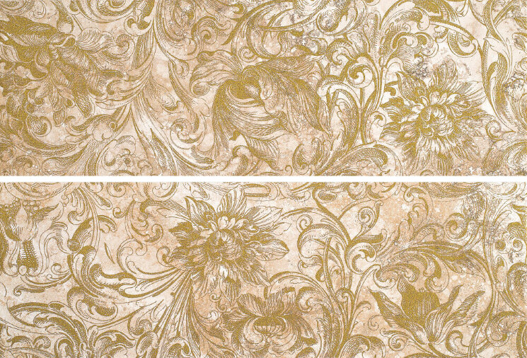 Декор (25x75) Goldflowers A2 - Oro Bianco з колекції Oro Bianco La Faenza