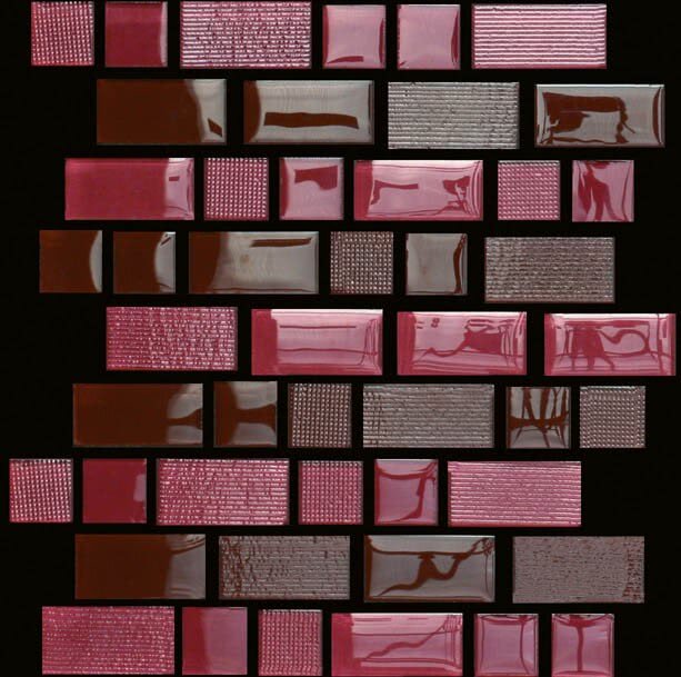 Мозаїка (30x25.5) BRM-SU-SB Brick Set Uniti Strawberry - Squarry з колекції Squarry VetroVivo