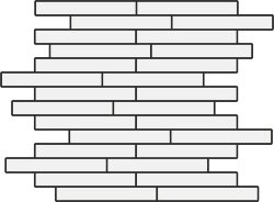 Мозаїка 28.5x28.8 ILM05ML Limestone Dark Mos.Listelli Impronta Limestone