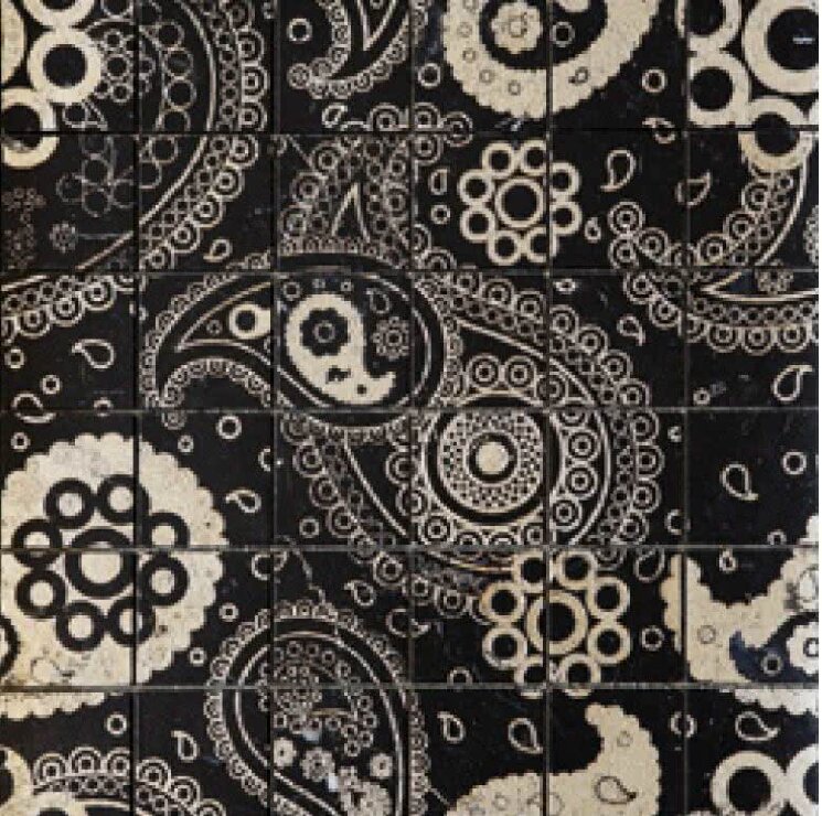 Декор (30.5x30.5) Paisley 50Nero-Old Silver - Charme з колекції Charme Lithos Mosaico