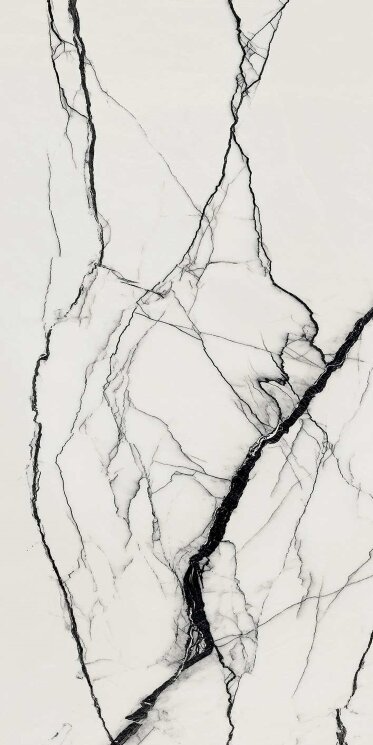 Плитка 60x120 B&W Marble Breach High - Glossy Ret - B&W_Marble - 766402 з колекції B&W_Marble Floor Gres